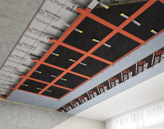 Standard M szkieletowy system izolacji akustycznej sufitu