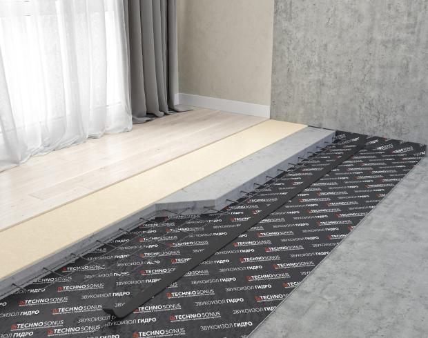 Standardowy system izolacji akustycznej 3 podłogi (jastrych pływający)